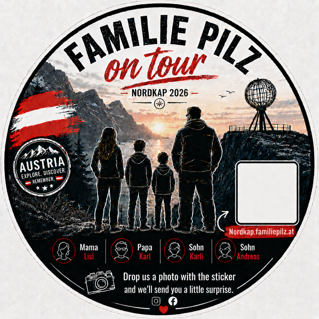 Familie Pilz on tour – Sticker